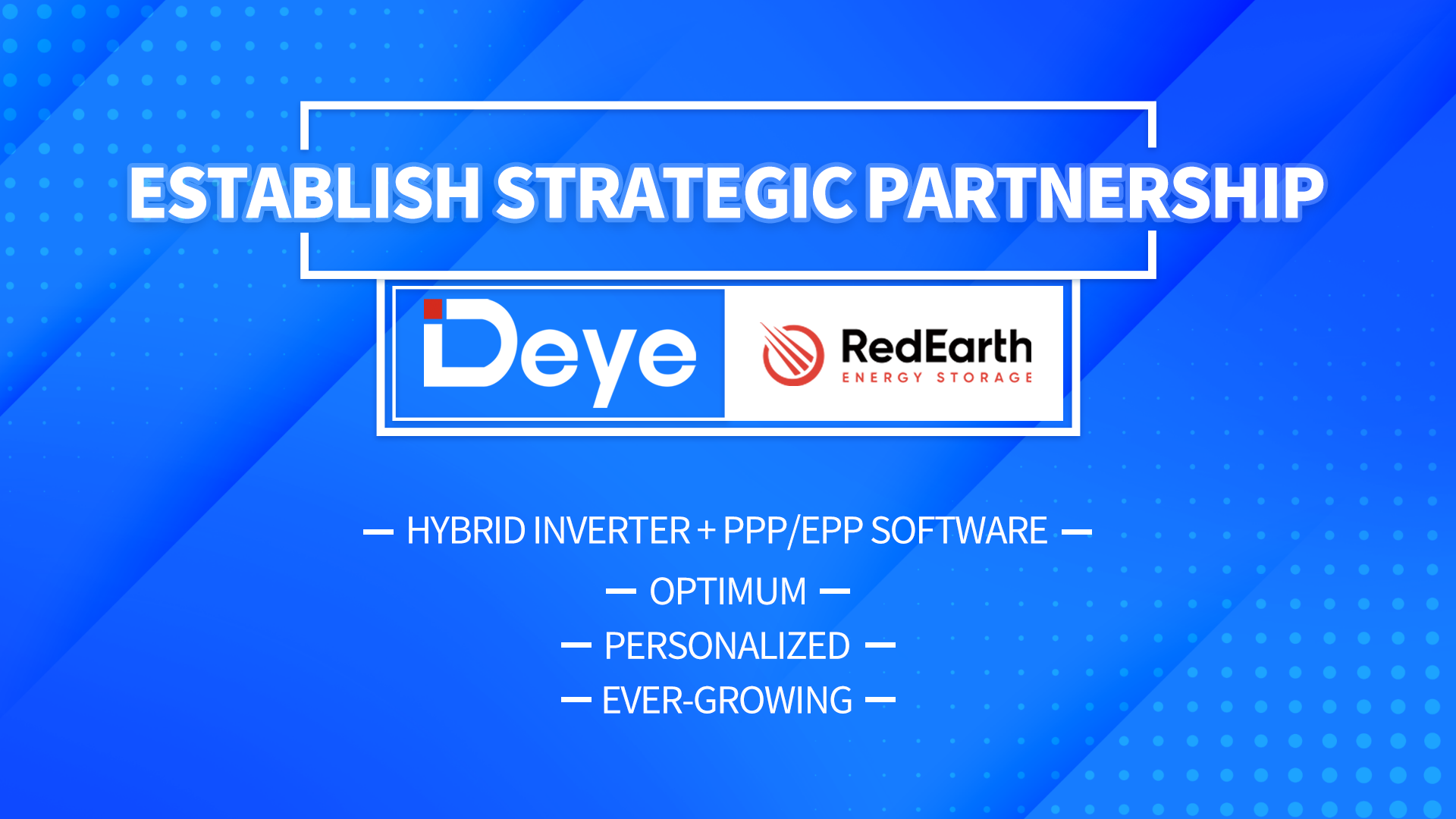 Deye et Redearth annoncent le partenariat stratégique dans le Pacifique Sud
